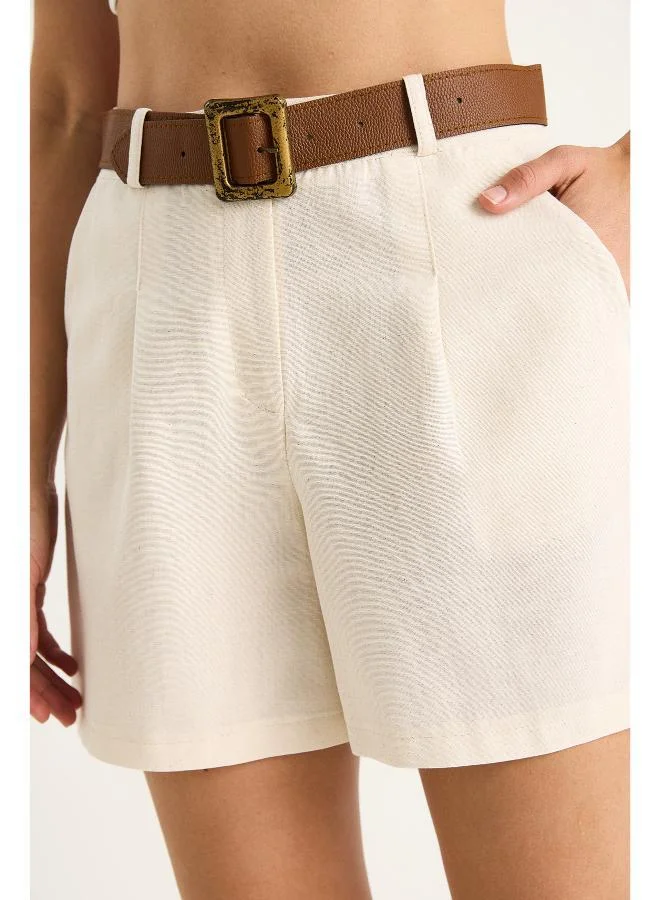 Ginger  Cotton Blend High Rise Shorts for Women | Best Price UAE