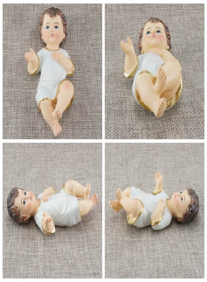 GiftYou Resin Baby Jesus Figurine in Holy Cloth - Nativity Collectible Statue and Holy Faith Gifts (2.4 inch) - Image 4