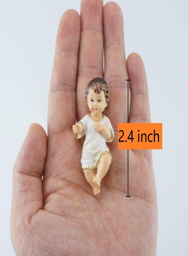 GiftYou Resin Baby Jesus Figurine in Holy Cloth - Nativity Collectible Statue and Holy Faith Gifts (2.4 inch) - Image 2