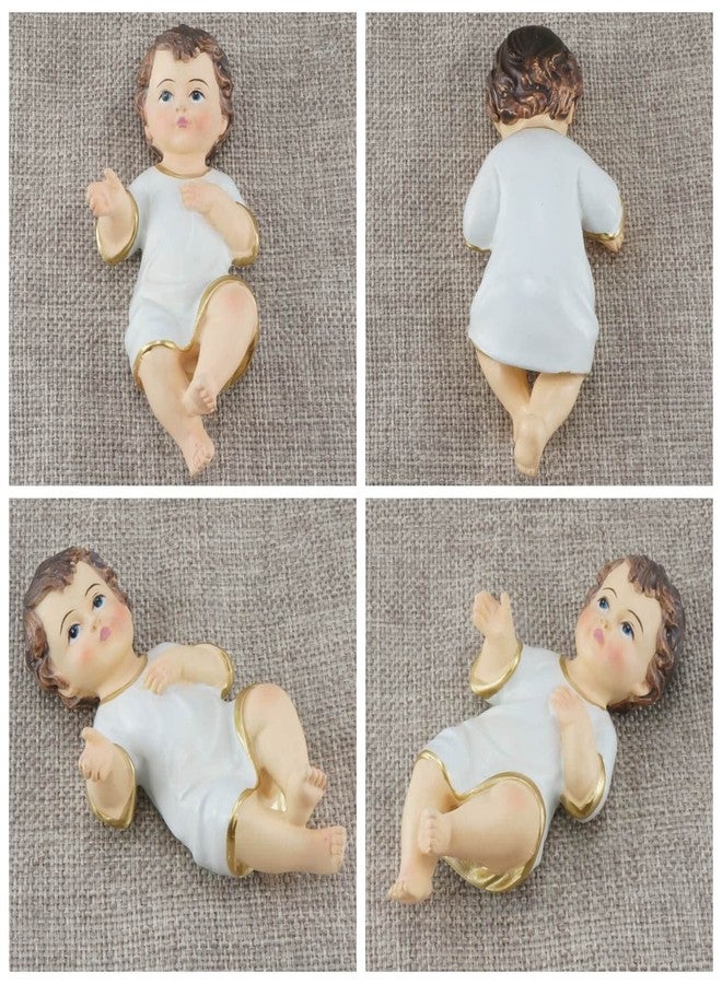 GiftYou Resin Baby Jesus Figurine in Holy Cloth - Nativity Collectible Statue and Holy Faith Gifts (2.4 inch) - Image 3