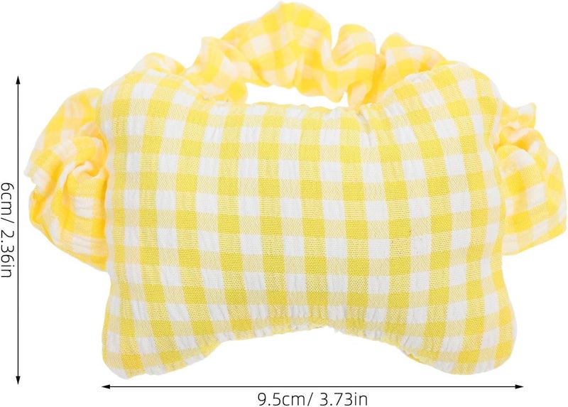 Storage transit efficiency build Kichvoe Mouse Wrist Rest Pad and Keyboard Wrist Support Cushion for Office and Home Use Comfortable Yellow Grid Fabric Ergonomic for Typing and Gaming Multi-use well optimized build - Image 2