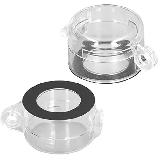 Sorandy 1 قطعة غطاء حماية بلاستيكي شفاف لمفتاح الضغط على زر الأسطوانة غطاء حماية دائري لقطر الفتحة 30 مم 12 بوصة غطاء قفل زر الضغط الآمن الشفاف - Image 5