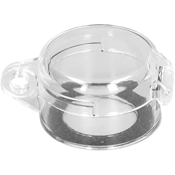 Sorandy 1 قطعة غطاء حماية بلاستيكي شفاف لمفتاح الضغط على زر الأسطوانة غطاء حماية دائري لقطر الفتحة 30 مم 12 بوصة غطاء قفل زر الضغط الآمن الشفاف - Image 2