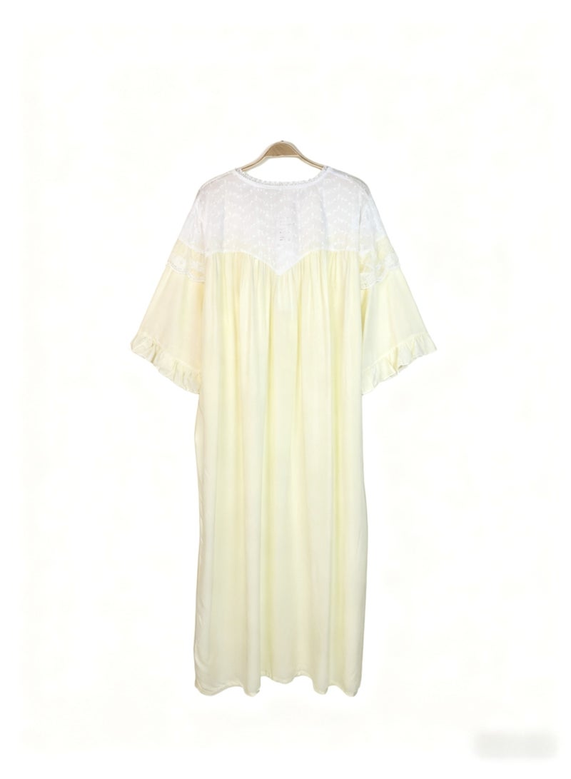 Orchid Women Lace Long-Sleeved Sleepshirt-Princess Style Home Wear - Image 3