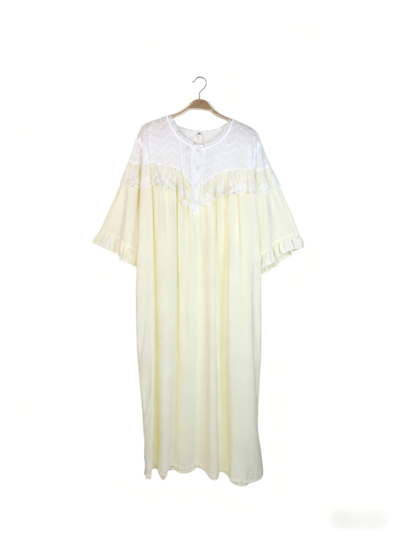 Orchid Women Lace Long-Sleeved Sleepshirt-Princess Style Home Wear - Image 2