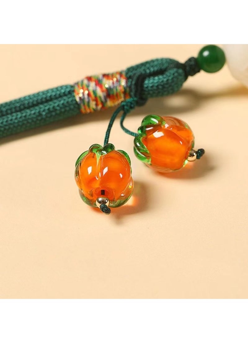 general 1pc Phone Wrist Strap, Jade Lotus Flower Phone Lanyard, Zen Bodhi Hand Wrist Strap Hanging Lucky Charm for Car Phone Bag(green) - Image 4