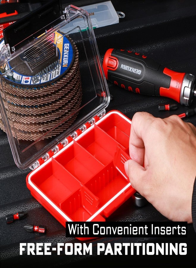 Geinxurn IPX4 Waterproof Small Storage Parts Organizer, Small Parts Case with Removable Dividers, Screwdriver Bit Set Box(2 Boxes) - Image 5