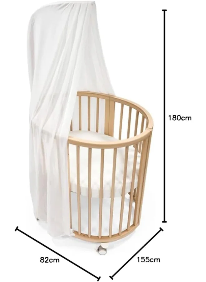STOKKE Sleepi Canopy V3 Create A Cozy, Calm Environment For Babyeasy To Assemble Lightweight Fabric Compatible With Sleepi Baby Bed And Mini White