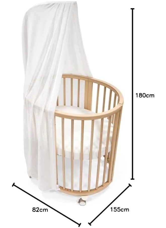 STOKKE - Sleepi Canopy V3 Create A Cozy, Calm Environment For Babyeasy To Assemble Lightweight Fabric Compatible With Sleepi Baby Bed And Mini White - Image 1