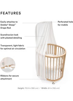 Sleepi Canopy V3 Create A Cozy, Calm Environment For Babyeasy To Assemble Lightweight Fabric Compatible With Sleepi Baby Bed And Mini White - pzsku/Z3D9D39CA561868D67ABBZ/45/_/1734417401/150c0e3b-7a25-4a2e-ba04-d3c37dc1d7d9