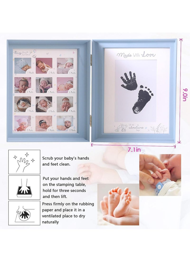 Gonice Baby Hand and Footprint Kit,  Baby Framed Photo Kit, Newborn Keepsake Anniversary Growth Record, Memory Art Picture Frames, Personalized Baby Shower Gifts for Girls, Boys  - Image 3