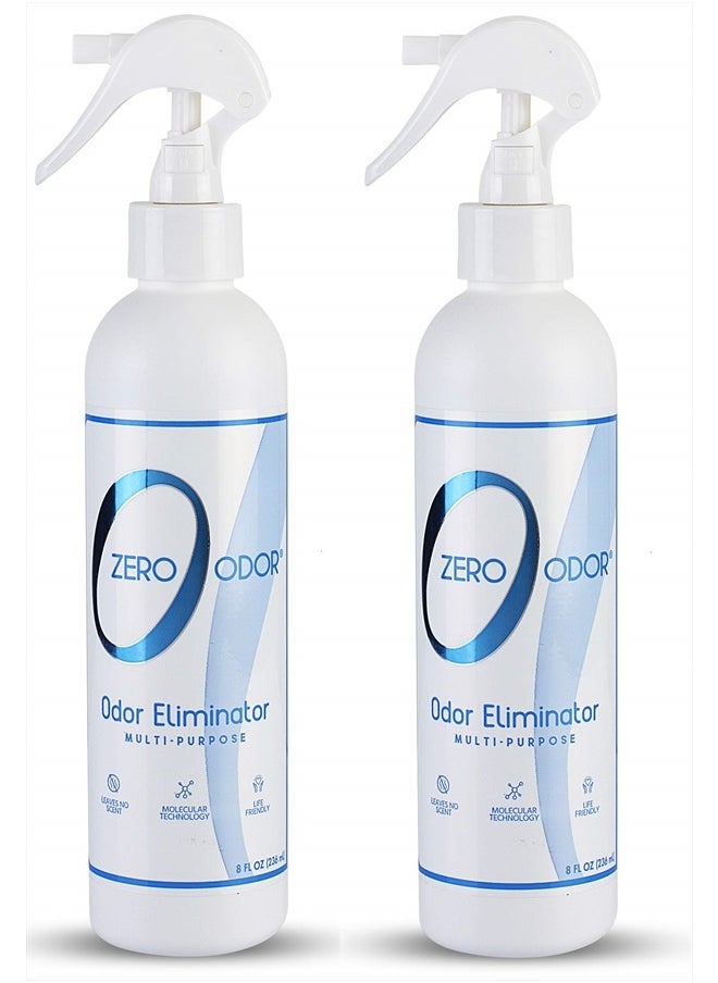 Zero Odor - Multi-Purpose Strong Odor Eliminator for Home, Office, Car, Bathroom, Hotel, Room Deodorizer, and Odor Neutralizer, 8oz Two Pack - Image 1