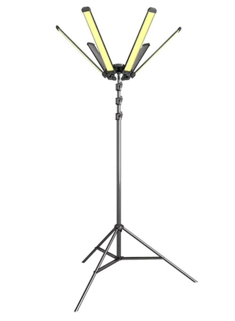 توبيز مصباح تخييم خارجي عالي الطاقة 6 قطع LED ضوء 120 وات مصباح متعدد الوظائف محمول VIP-08 PRO - Image 1