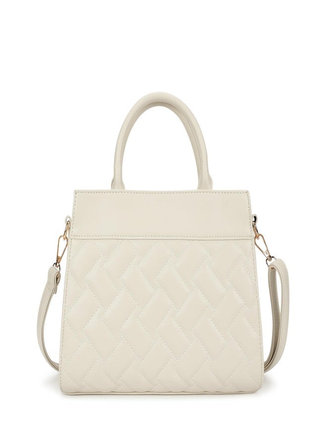 Fastrack Metroweave Satchel | Women’s Faux-Leather Satchel| Quilted Design, Gold Hardware & Dual Carry Options - Image 5