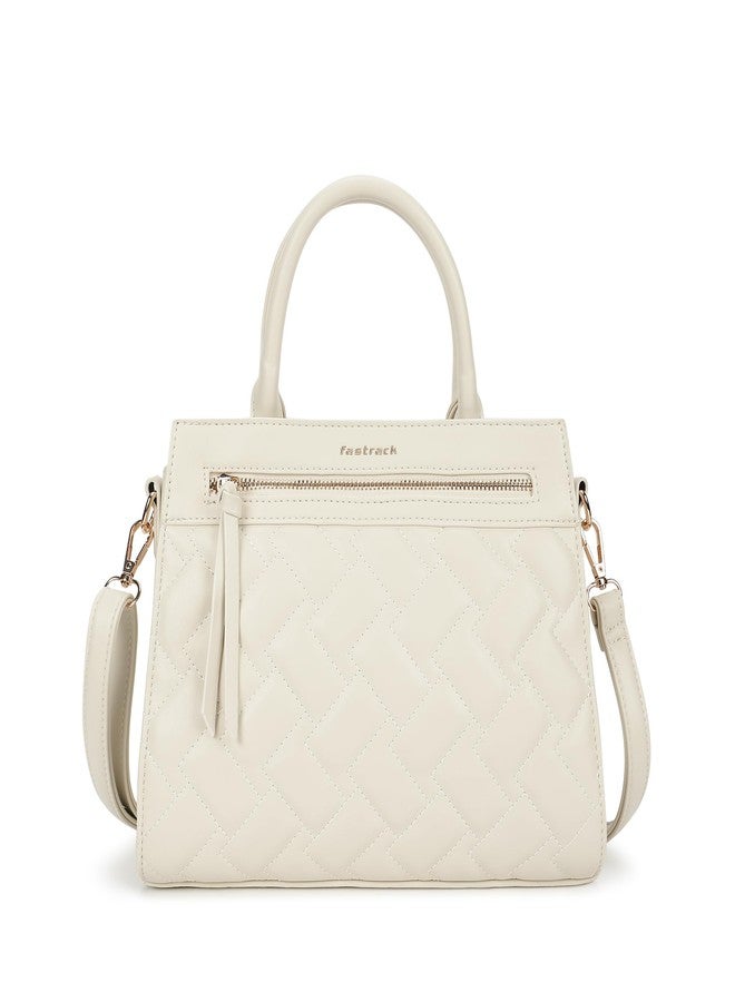 Fastrack Metroweave Satchel | Women’s Faux-Leather Satchel| Quilted Design, Gold Hardware & Dual Carry Options - Image 1