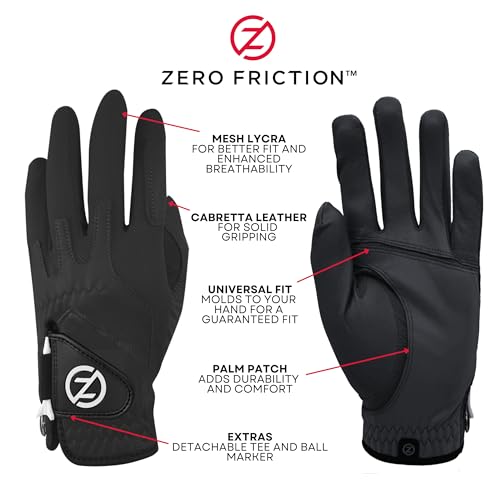 Zero Friction Male Men's Cabretta Elite, Left Hand, Black, One Size - Image 3