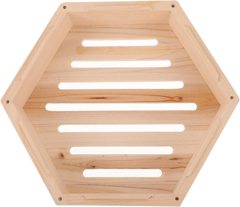 Hexagonal Steamer 7-inch (178x178x60mm) Wooden Food Basket for Dumplings Dim Sum Vegetable Steaming Traditional Kitchen Cookware - Image 1
