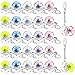 Nosiny 24 Pcs Keyboard Fidget Toys Keyboard Fidget Keychains for Adults Finger Stress Relief Keycap for Decompression GiftsTranslucent 5 Colors - Image 2