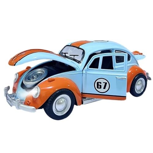 UKAXA 1:18 Beetle Toy Car Vintage Car Die Cast Metal Model Cars with Pullback Openable Door Light Sound Cars Toy, 3+ Years, Multicolor - Image 3