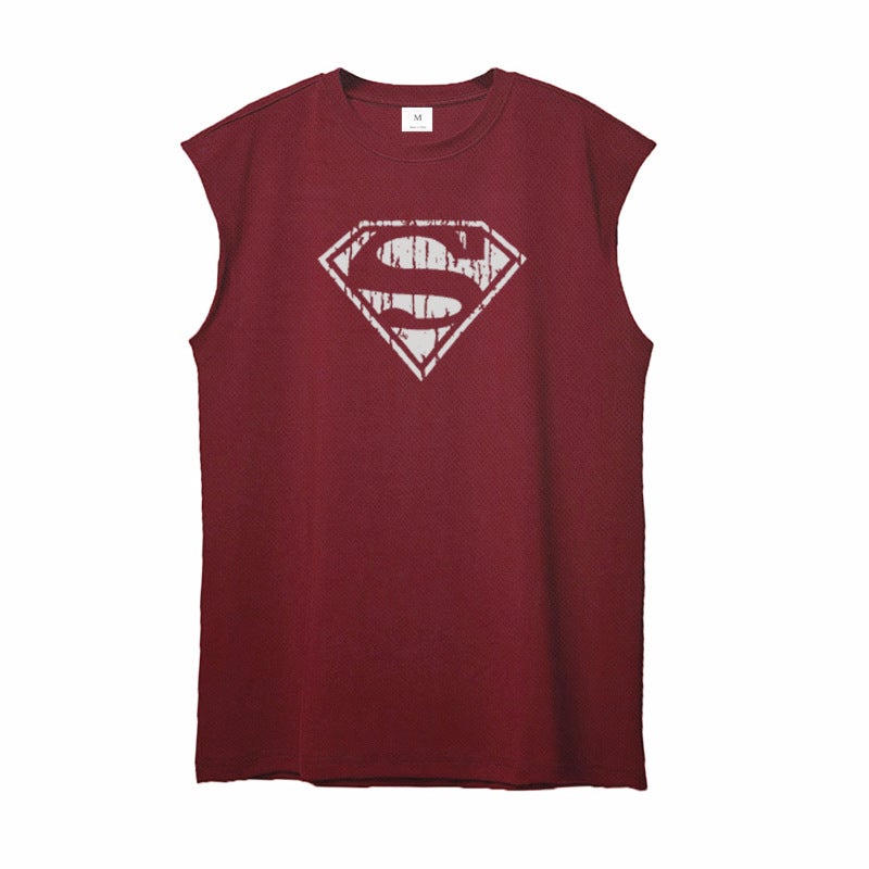 Men's Fitness Vest summer mesh breathable sleeveless T-shirt muscle bodybuilding training exercise iron running undershirt - Image 1