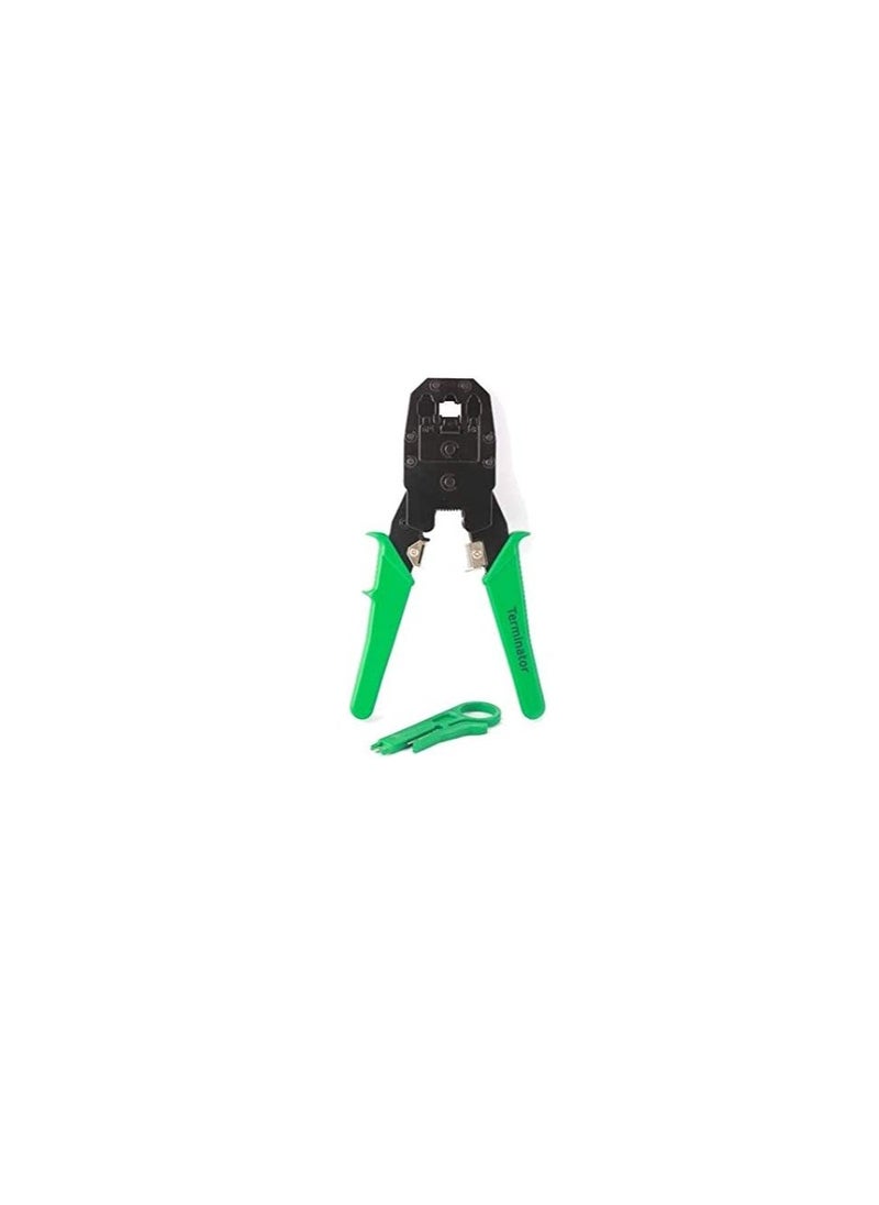 Terminator 3 in 1 Heavy Duty Crimping Tool 4P,6P,8P & Wire Stripper for Networking RJ45 RJ11 RJ12