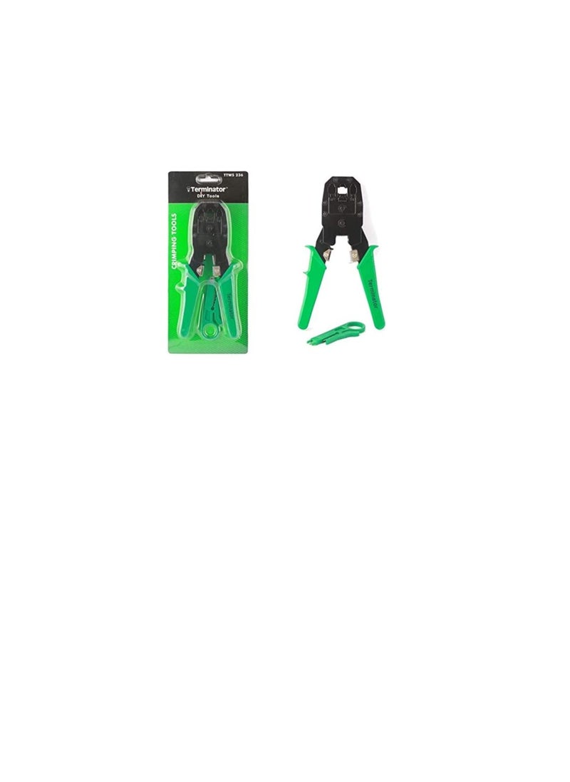 Terminator 3 in 1 Heavy Duty Crimping Tool 4P,6P,8P & Wire Stripper for Networking RJ45 RJ11 RJ12
