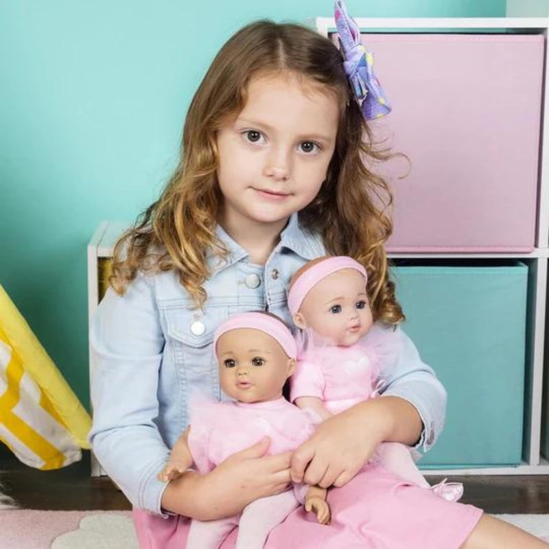 Adora مجموعة أadora لراقصة الباليه للأطفال، مجموعة دمى أطفال بطول 13 بوصة مع فستان وردي، رباط رأس، أحذية، فينيل ناعم، رائحة بودرة - هدية للأطفال من عمر 3 سنوات وما فوق - أورورا - Image 2