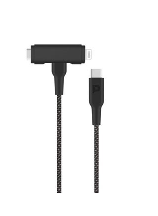 Powerology 60WPD Braided USB-C to USB-C + Lightning Data & Fast Charge 1.2m/4ft - Black - pzsku/Z3D9DB88D4F44336D9358Z/45/_/1731842570/d436e158-23e8-4320-9605-936141f544a1