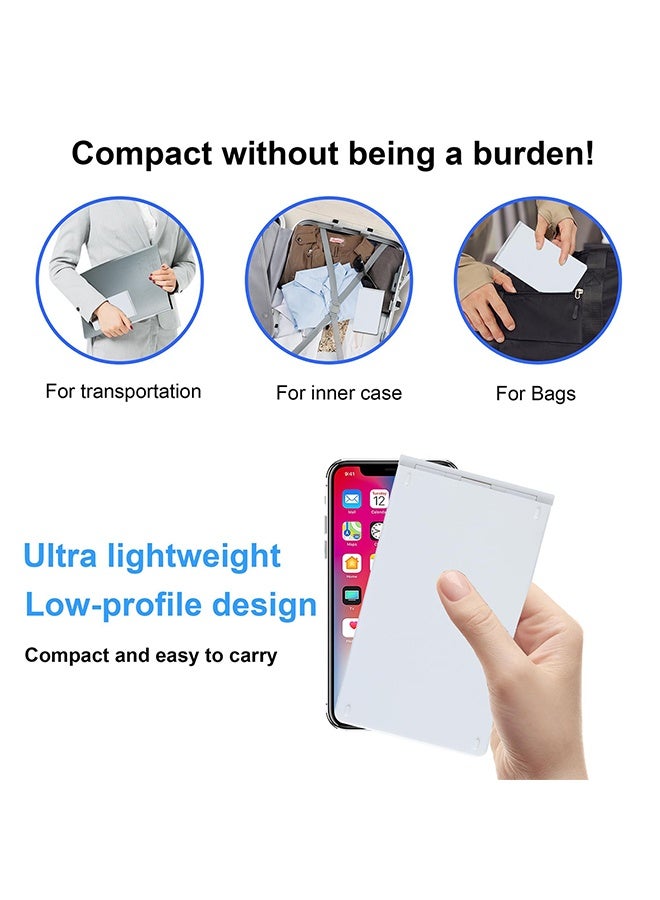 تودي جي هو لوحة مفاتيح بلوتوث قابلة للطي ، لوحة مفاتيح قابلة للطي لاسلكية محمولة للسفر ، مناسبة لـ iPad ، iPhone ، MacBook ، Android ، أجهزة الكمبيوتر المحمولة Windows ، أجهزة اللوح - أبيض - Image 3