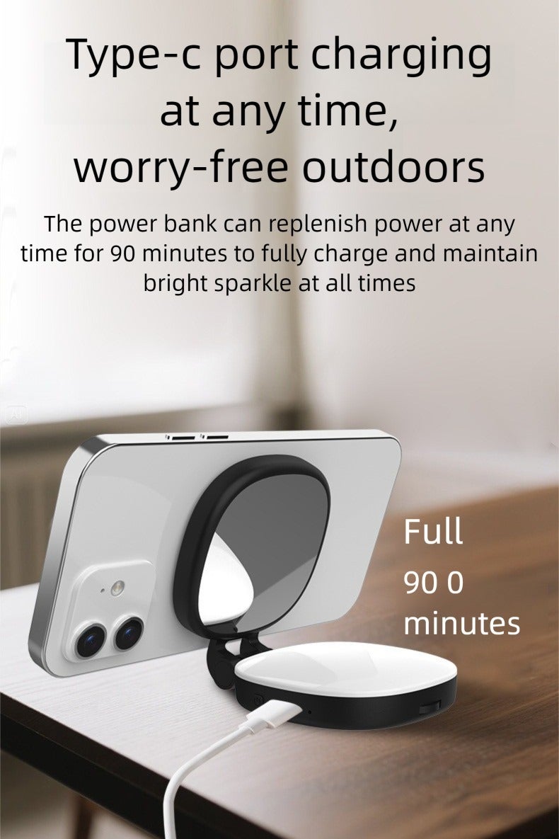 Rotatable Magnet Photography Light Portable Mirror Selfie Light LED Video Light - Image 4