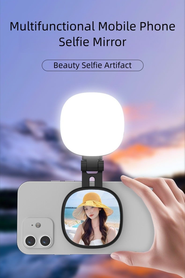 Rotatable Magnet Photography Light Portable Mirror Selfie Light LED Video Light - Image 3