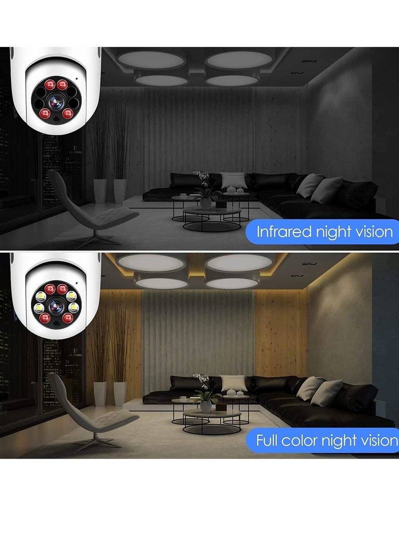 Generic - 360 Degree Security Cameras Wireless Outdoor, 2.4GHz & 5G WiFi Light Bulb Camera, 1080p Wireless Cameras for Home Security, Indoor Security Camera System, Motion Detection - Image 1
