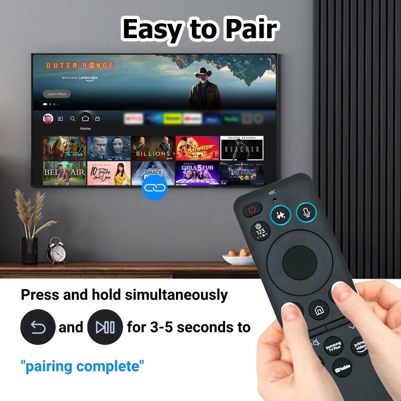 ARCSTILL New BN59-01480A TM2360E Solar Smart AI Voice Remote with Rechargeable Solar Cell, App Shortcuts & USB-C Charging, Compatible with Samsung 2023-2025 Neo QLED 8K Smart TVs, HDR Ultra HD - Black - Image 3