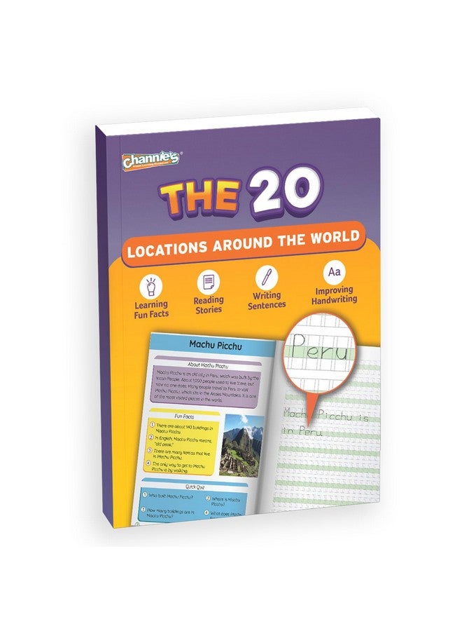 Channie's The 20 Famous World Landmarks, 20 Inspiring Locations for Kids, Reading Comprehension and Handwriting Workbook, with Fun Facts and Quick Quizzes for Easy Learning - Image 1