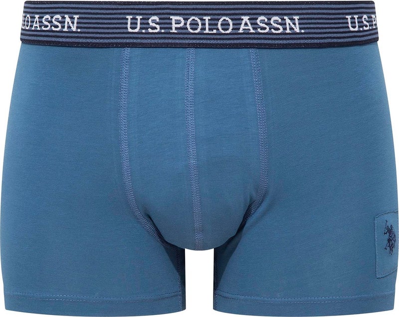 U.S. Polo Assn. BASE. POLO ASSN. Men's Printed-Navy Blue-Indigo 3-Piece Boxer 80515  - Image 4