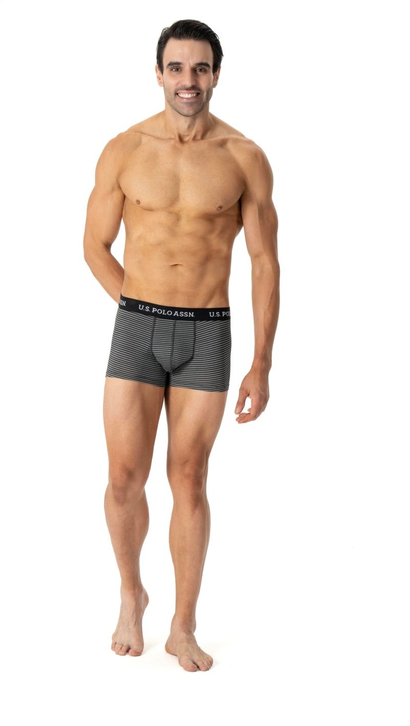 U.S. Polo Assn. BASE. POLO ASSN. Men's Printed-Navy Blue-Indigo 3-Piece Boxer 80515  - Image 3
