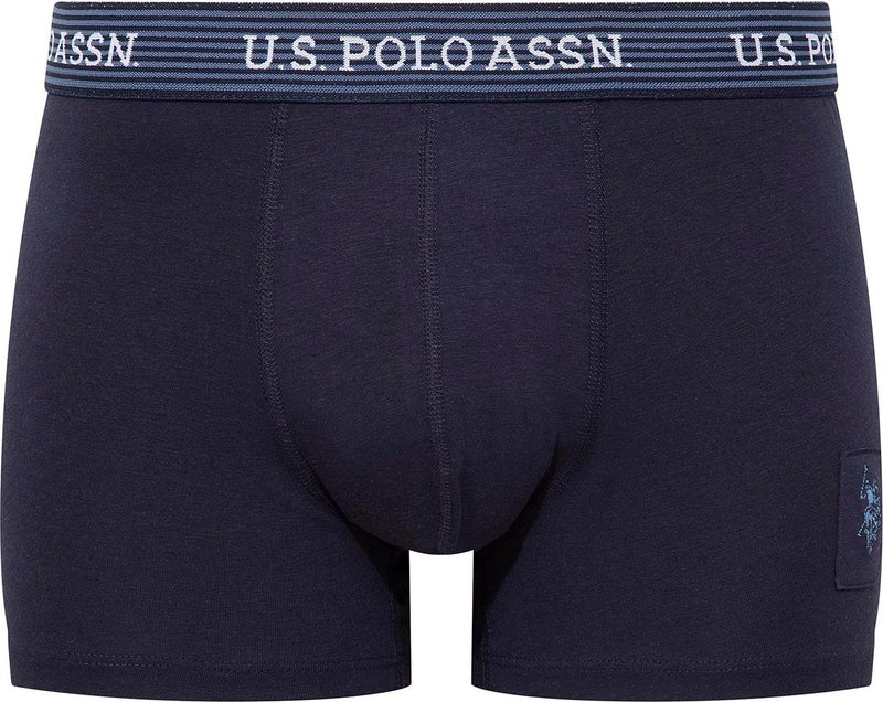 U.S. Polo Assn. BASE. POLO ASSN. Men's Printed-Navy Blue-Indigo 3-Piece Boxer 80515  - Image 2
