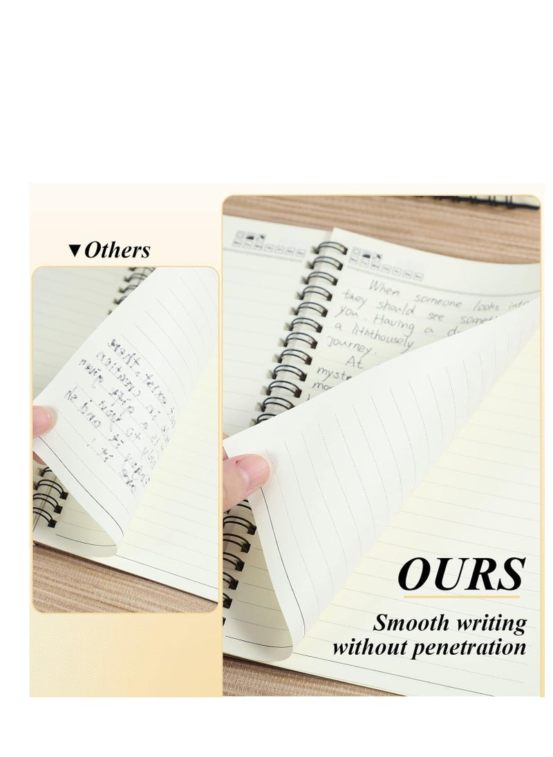 SYOSI - 12 Pack Spiral Ruled Notebook A5 Lined Travel Notebook Colorful Notebook 60 Sheets/120 Pages Memo Notepad Sketchbook Spiral Bound Notebooks for Students Office Business - Image 1