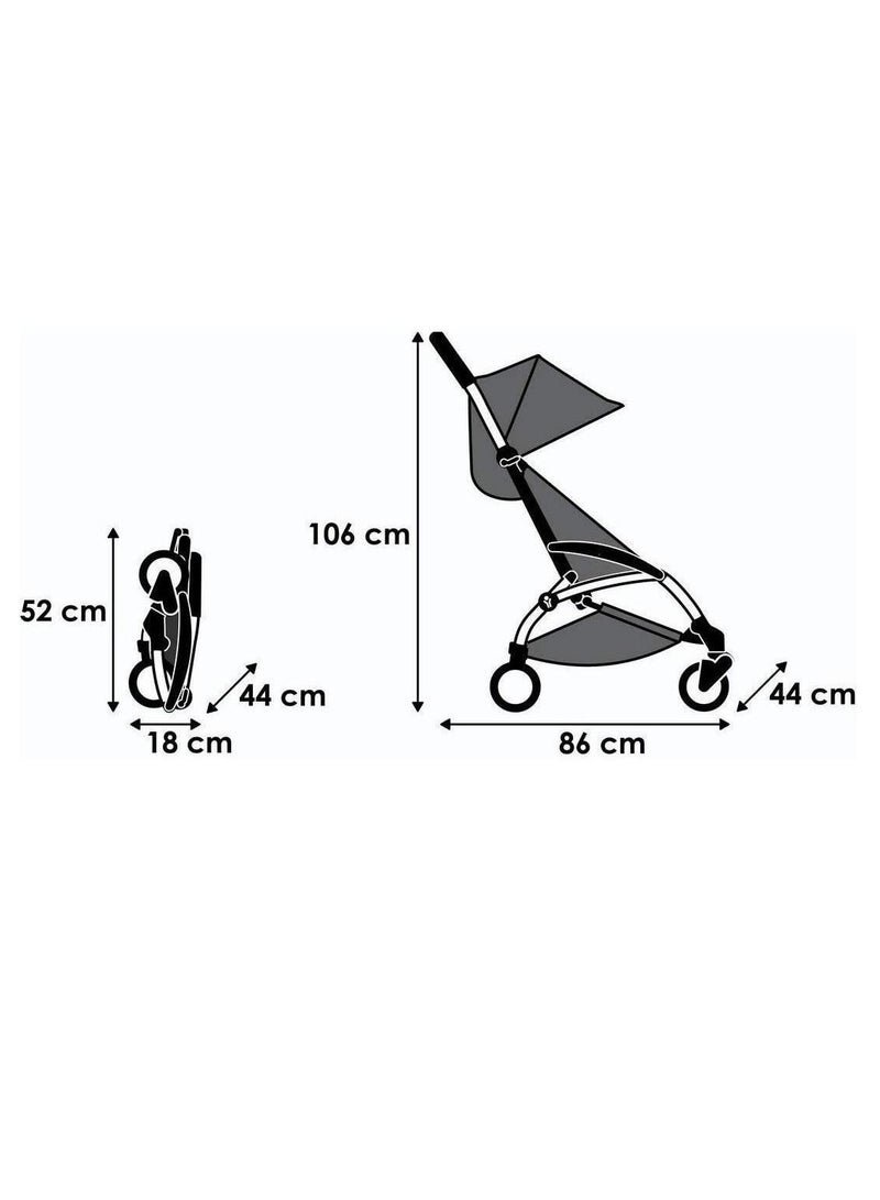 Mini Portable Baby Stroller  Black - Image 4