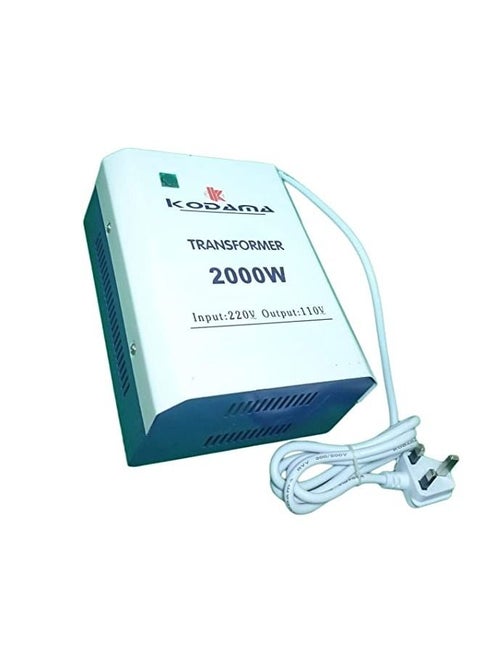 2000W Universal 3 Pin UK Plug Transformer 220V To 110V Step Down Power Converter