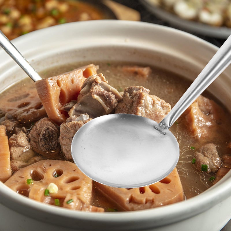 ملاعق التوفو الفولاذية المقاومة للحرارة، حزمة من 2، مغارف تقديم المطبخ - Image 5