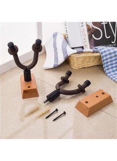 RYNX 1  Guitar Wall MountGuitar Hanger Wall Hook Holder Stand with Screws Guitar Hook Easy to Install Wood Guitar Wall Hanger Guitar Accessories for Acoustic Electric Guitar B Ukulele  - Image 3