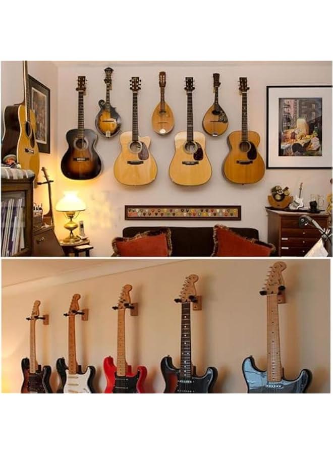 RYNX 1  Guitar Wall MountGuitar Hanger Wall Hook Holder Stand with Screws Guitar Hook Easy to Install Wood Guitar Wall Hanger Guitar Accessories for Acoustic Electric Guitar B Ukulele - Image 4