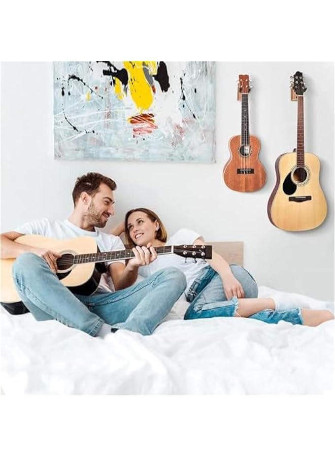 RYNX 1  Guitar Wall MountGuitar Hanger Wall Hook Holder Stand with Screws Guitar Hook Easy to Install Wood Guitar Wall Hanger Guitar Accessories for Acoustic Electric Guitar B Ukulele - Image 5