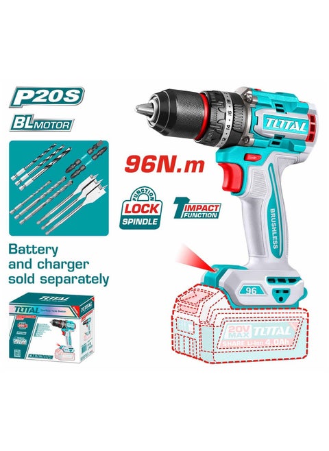 20 volt rechargeable drill, disassembly, screwdriver, and 13mm metal head, without the battery and charger