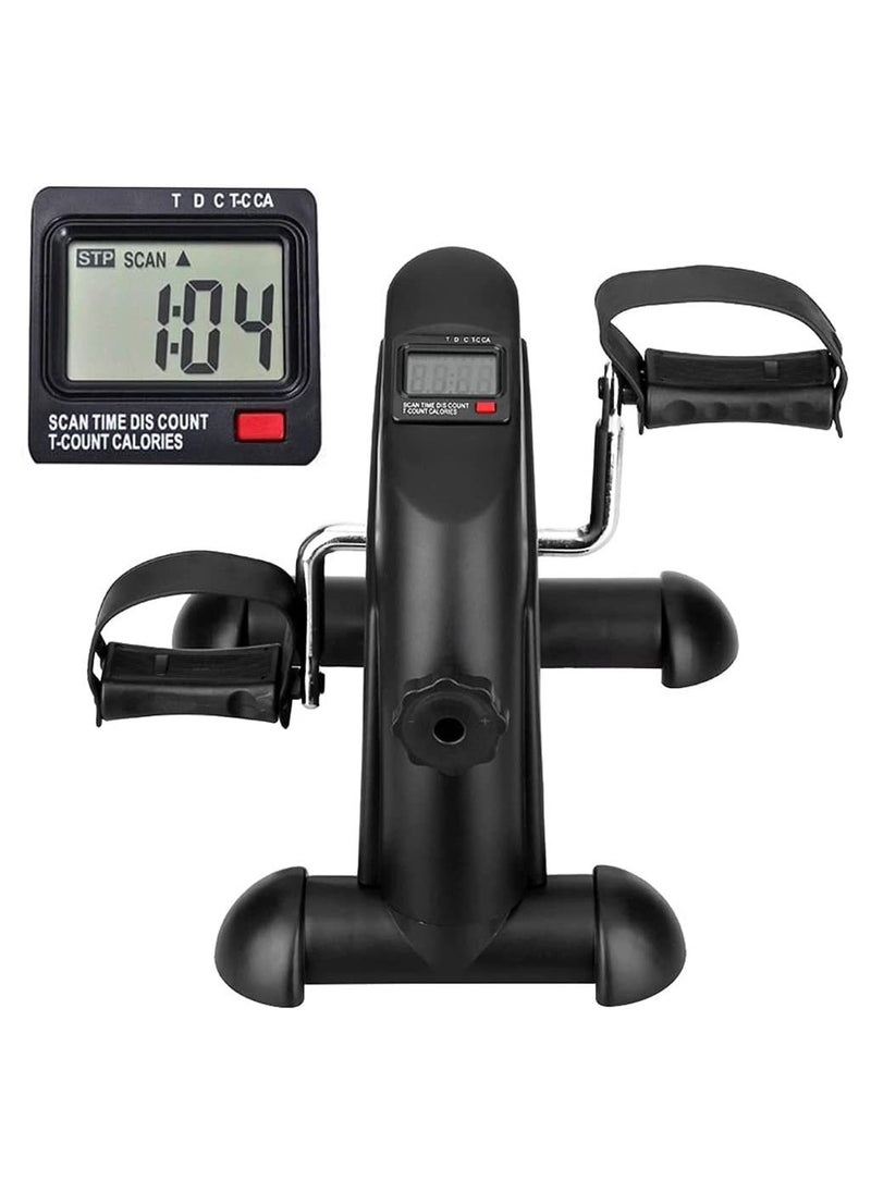 Generic - Mini Exercise Bike Pedal Exerciser Portable Home Office Leg Arm foot Cycle Bike with LCD Display & Adjustable Resistance Workout Gym Fitness Equipment Sitting Down Training Elliptical Machine - Image 1