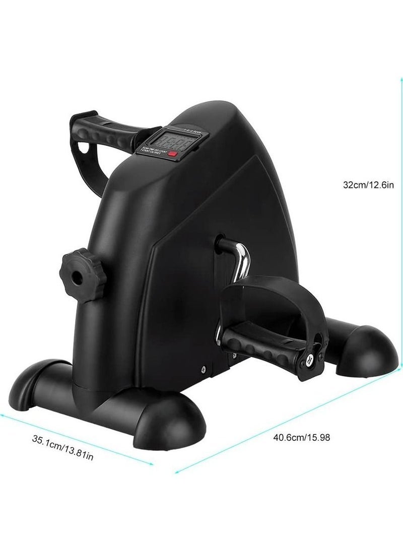 Generic - Mini Exercise Bike Pedal Exerciser Portable Home Office Leg Arm foot Cycle Bike with LCD Display & Adjustable Resistance Workout Gym Fitness Equipment Sitting Down Training Elliptical Machine - Image 1