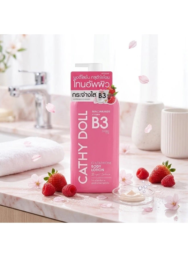 Cathy Doll Glow Naturally with Cathy Doll Niacinamide B3 Body Lotion — a luxurious body-care essential enriched with niacinamide, glutathione, and vitamin B3 to help nourish, brighten, and leave your skin feeling soft, smooth, refreshed, and beautifully radiant every day. - Image 1