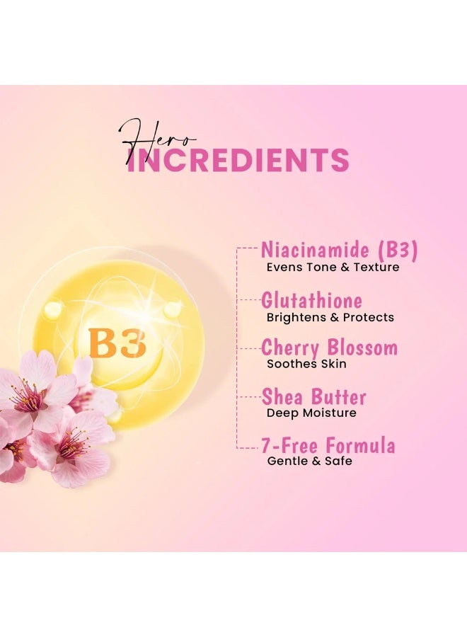 Cathy Doll Glow Naturally with Cathy Doll Niacinamide B3 Body Lotion — a luxurious body-care essential enriched with niacinamide, glutathione, and vitamin B3 to help nourish, brighten, and leave your skin feeling soft, smooth, refreshed, and beautifully radiant every day. - Image 3