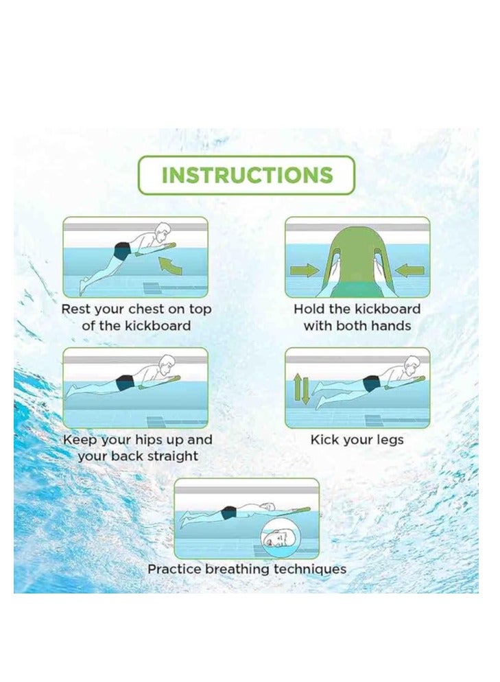 بلا نهاية لوح سباحة EL1011 بتصميم مريح | المادة: أسيتات فينيل الإيثيلين | عوامات تدريب السباحة للمبتدئين | للأطفال والكبار منصات عائمة - Image 5